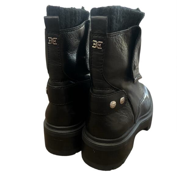 NWOT Sam Edelman Linds Black Front Zipper Zipper Chelsea Boots Sz 8. - Picture 4 of 7